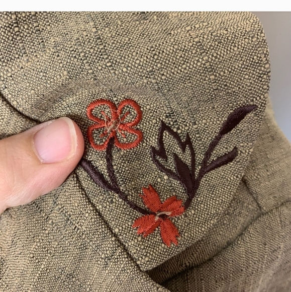 Sag Harbor Embroidered Short Sleeve Blazer Size 16 - Picture 6 of 9